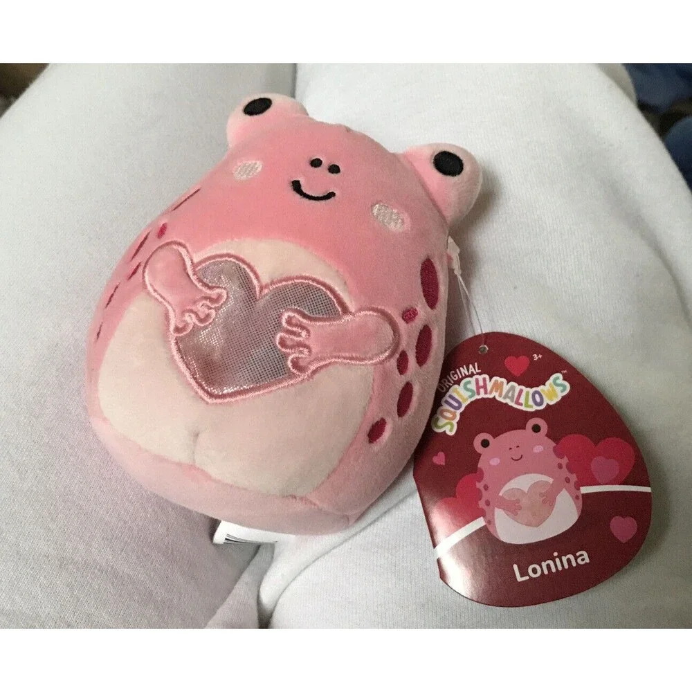Squishmallows Valentine Lonina the Frog  Brand New 4.5